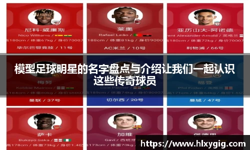 模型足球明星的名字盘点与介绍让我们一起认识这些传奇球员
